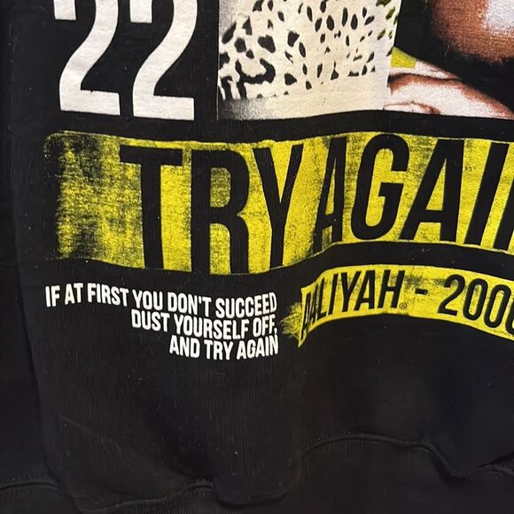 Y2K Aaliyah Crewneck Sweatshirt Try Again 2000 Graphic - Picture 4 of 6